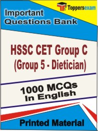 HSSC CET Group C (Group 5 - Dietician) Book in English - Objective MCQ