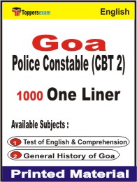 Goa Police Constable (CBT 2) One Liner Book in English