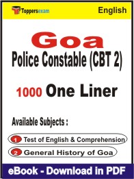 Goa Police Constable (CBT 2) One Liner Book PDF in English
