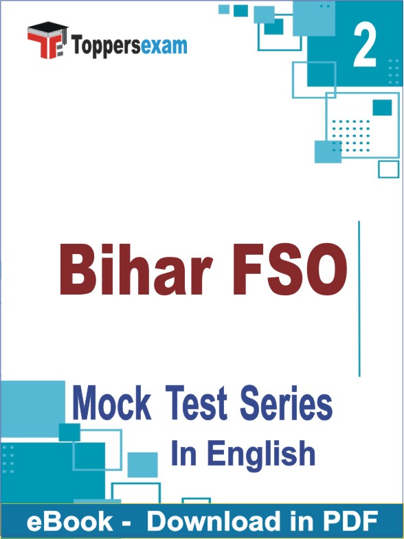 Bihar FSO PDF Book In English - Question Paper