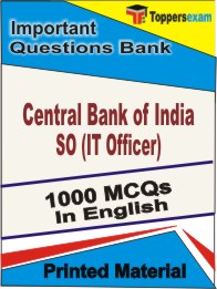 Central Bank of India SO (IT Officer) Book in English - Objective MCQ