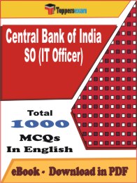 Central Bank of India SO (IT Officer) PDF Book In English - MCQ / Objective Questions