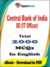 Central Bank of India SO (IT Officer) PDF Book In English - MCQ / Objective Questions