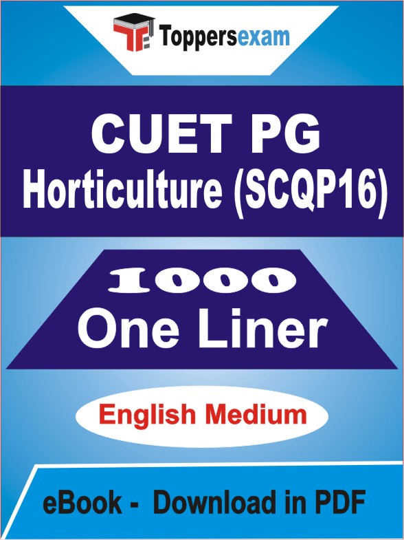 CUET PG Horticulture (SCQP16) One Liner Book PDF in English