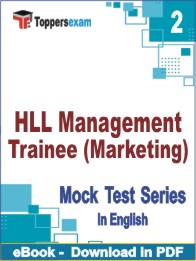 HLL Management Trainee (Marketing) Test PDF Book In English - Question Paper