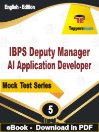 IBPS Deputy Manager AI Application Developer PDF Book In English - Practice Set