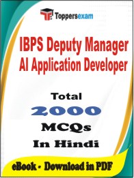 IBPS Deputy Manager AI Application Developer PDF Book In Hindi - MCQ / Objective Questions