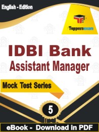 IDBI Bank Assistant Manager Test PDF Book In English - Practice Set