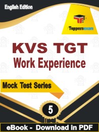 KVS TGT Work Experience Test PDF Book In English - Practice Set