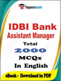 IDBI Bank Assistant Manager PDF Book In English - MCQ / Objective Questions