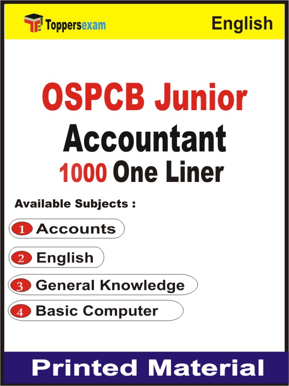 OSPCB Junior Accountant One Liner Book in English