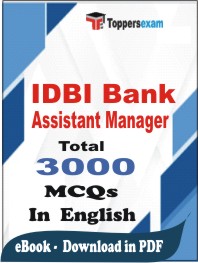 IDBI Bank Assistant Manager PDF Book In English - MCQ / Objective Questions