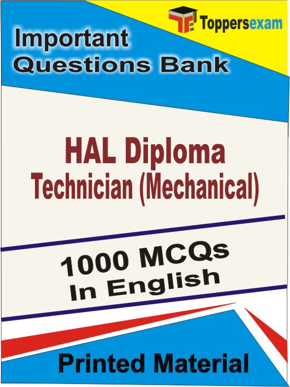 HAL Diploma Technician (Mechanical) Book in English - Objective MCQ