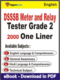 DSSSB Meter and Relay Tester Grade 2 One Liner Book PDF in English