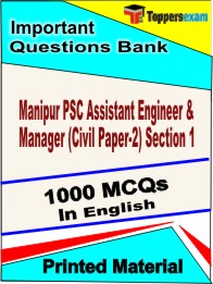 Manipur PSC Assistant Engineer & Manager (Civil Paper-2) Section 1 Book in English - Objective MCQ