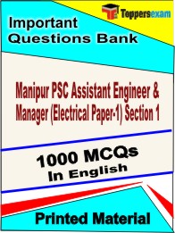 Manipur PSC Assistant Engineer & Manager (Electrical Paper-1) Section 1 Book in English - Objective MCQ