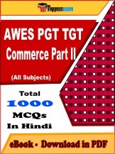 EBook of AWES PGT TGT Commerce Part II Exam, PDF Format in Hindi