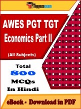 EBook of AWES PGT TGT Economics Part II Exam, PDF Format in Hindi