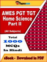 EBook of AWES PGT TGT Home Science Part II Exam, PDF Format in Hindi