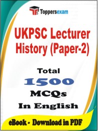 UKPSC Lecturer History (Paper-2) PDF Book In English - MCQ / Objective Questions