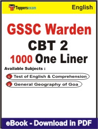 GSSC Warden (CBT-2) One Liner Book PDF in English
