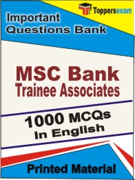 MSC Bank Trainee Associates Book in English - Objective MCQ