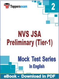 NVS JSA Preliminary (Tier-1) PDF Book In English - Question Paper