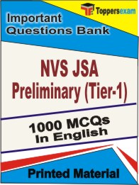 NVS JSA Preliminary (Tier-1) Book in English - Objective MCQ