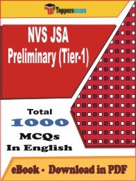 NVS JSA Preliminary (Tier-1) PDF Book In English - MCQ / Objective Questions