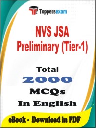 NVS JSA Preliminary (Tier-1) PDF Book In English - MCQ / Objective Questions
