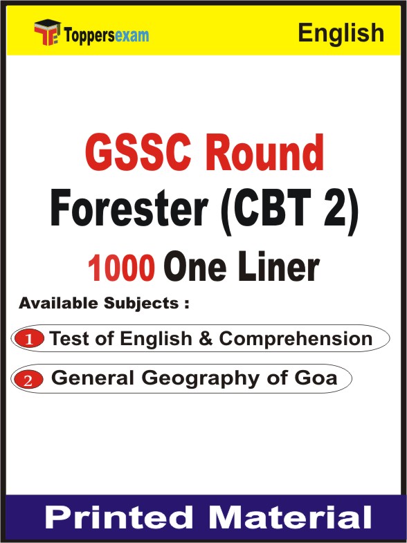 GSSC Round Forester (CBT 2) One Liner Book in English