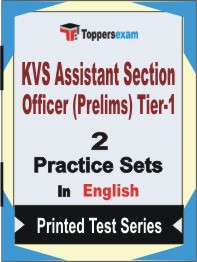 KVS Assistant Section Officer (Prelims) (Tier-1) Book in English - Question Paper / Practice Set