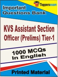 KVS Assistant Section Officer (Prelims) (Tier-1) Book in English - Objective MCQ