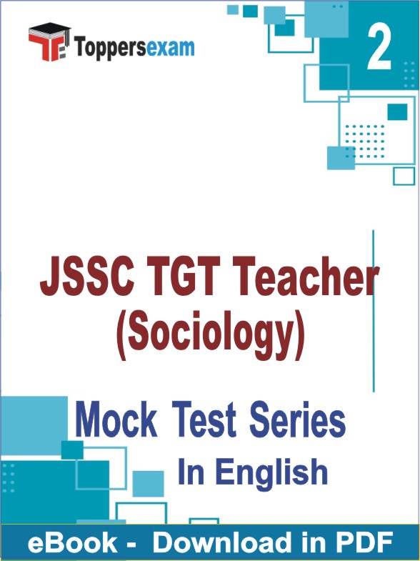 JSSC TGT Teacher (Sociology) PDF Book In English - Question Paper