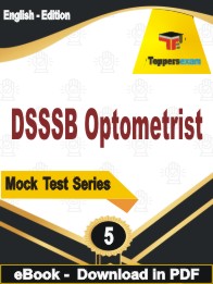 DSSSB Optometrist Test PDF Book In English - Practice Set