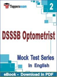 DSSSB Optometrist Test PDF Book In English - Question Paper