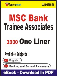 MSC Bank Trainee Associates One Liner Book PDF in English