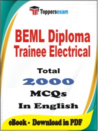 BEML Diploma Trainee Electrical PDF Book in English - MCQ / Objective Questions