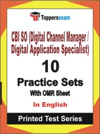 CBI SO Digital Channel Manager Book in English - Practice Set
