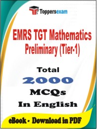 EMRS TGT Mathematics Preliminary (Tier-1) PDF Book In English - MCQ / Objective Questions