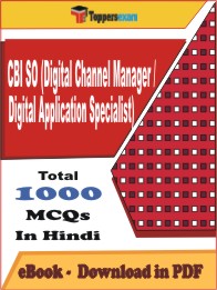 CBI SO Digital Channel Manager PDF Book in Hindi - MCQ / Objective Questions