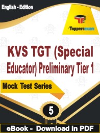 KVS TGT (Special Educator) Preliminary (Tier-1) Test PDF Book In English - Practice Set