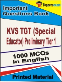 KVS TGT (Special Educator) Preliminary (Tier-1) Book in English - Objective MCQ