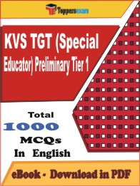 KVS TGT (Special Educator) Preliminary (Tier-1) PDF Book In English - MCQ / Objective Questions