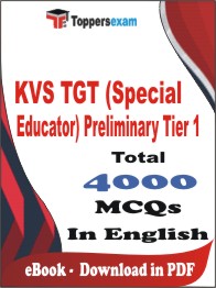 KVS TGT (Special Educator) Preliminary (Tier-1) PDF Book In English - MCQ / Objective Questions