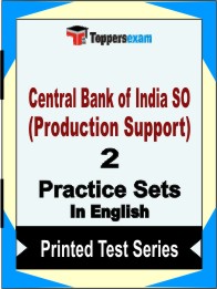 Central Bank of India SO (Production Support)Book in English - Question Paper / Practice Set