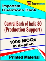 Central Bank of India SO (Production Support) Book in English - Objective MCQ