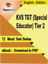 KVS TGT (Special Educator) (Tier 2) Test PDF Book in English - Mock Test/Practice Set