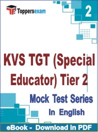 KVS TGT (Special Educator) (Tier 2) Test PDF Book In English - Question Paper
