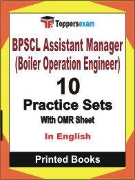 BPSCL Assistant Manager (Boiler Operation Engineer) Book in English - Practice Set